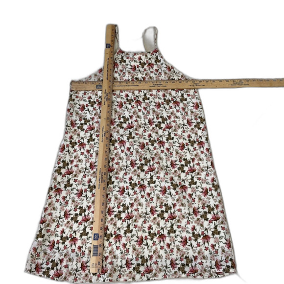 EVERLY KEYHOLE BACK Mini Halter Dress Sz L floral Lined - Picture 9 of 13